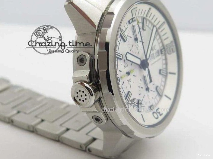 MIROTIME 1228 Versatile Aquatimer Chrono IW376803 V6F 1:1 Best Edition White Dial On SS Bracelet A 7359